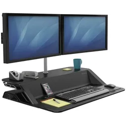 Fellowes Lotus Sitz-Steh Workstation, Monitor Erhöhung, Schwarz