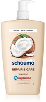 Schwarzkopf Schauma Repair & Care champô para cabelos secos e danificados com coco 1000 ml. Schauma Repair & Care
