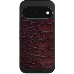 Nivocase Hülle für Google Pixel 11 Handyhülle NIVOcore Case Schwarz Animalprint Krokodil Leder (Google Pixel 11), Smartphone Hülle, Schwarz