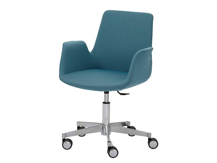 Chaise pivotante myHELIOS 65 x 82 x 65cm Turquoise/Bleu Gris