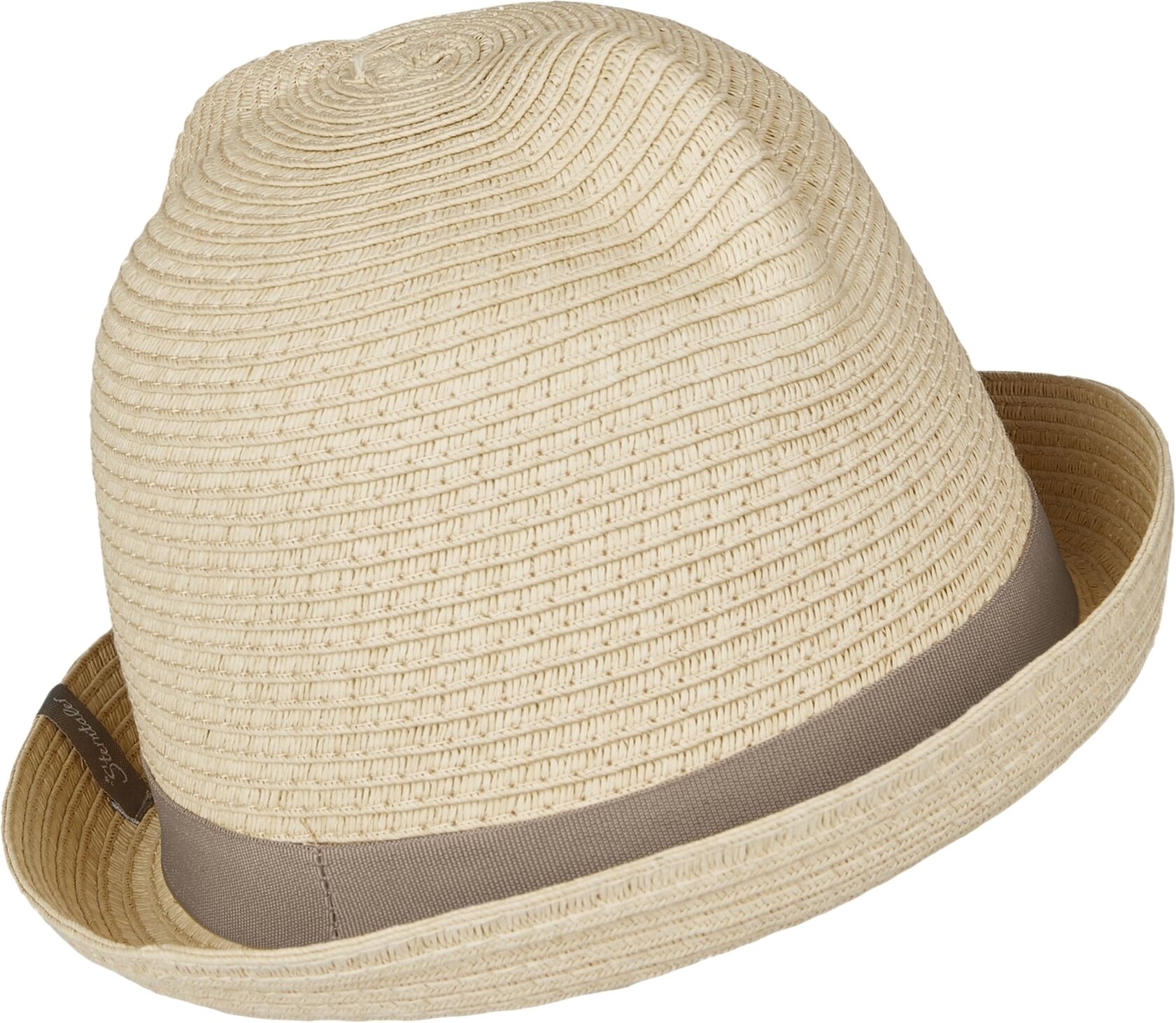 Schirmmütze STERNTALER "Strohhut Bär", Kinder, Gr. 47, beige (sand), Obermaterial: 100% Papier PAP., Mützen Schirmmütze