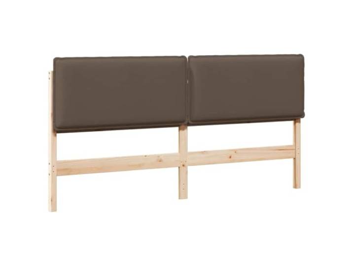 Gepolstertes Kopfteil aus massivem Kiefernholz, Grau und hell, 200 cm Rechteckiges Design, robuste Konstruktion, einfache Reinigung, vielseitiger Stil, gepolsterter Komfort, Innengebrauch