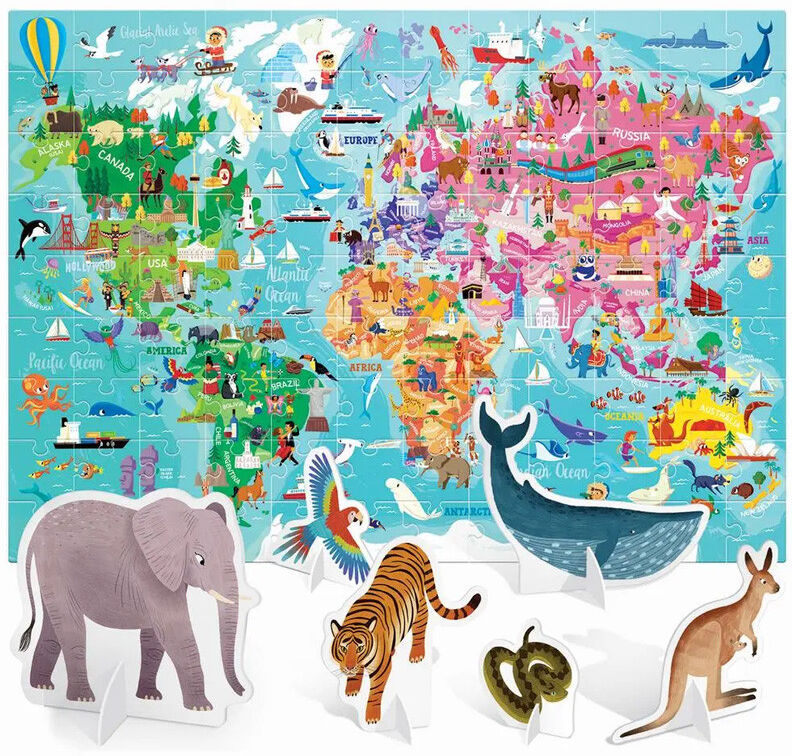 Puzzle Géant 108 pcs World Tour - Headu