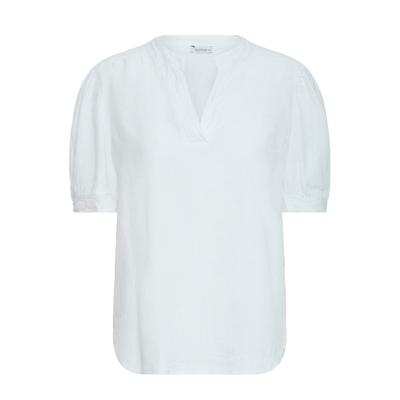 Kurzarmbluse SORBET "SORBET Bluse kurzarm SBFONTANELLE", Damen, Gr. LXL, snow weiß, Blusen