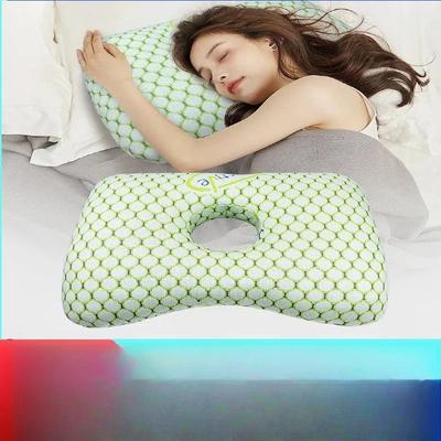 Uplifted Goods Bamboo Fiber Single Hole Ear Pillow For Side Sleepers grey