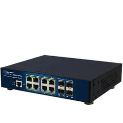 ALLNET Switch full managed Layer2+ 12 Port • 8x GbE • PoE Budget 300W • 8x PoE at • 4x SFP • 10 & 19 • Lüfterlos • JSON API • ALL-SG8612PMJ