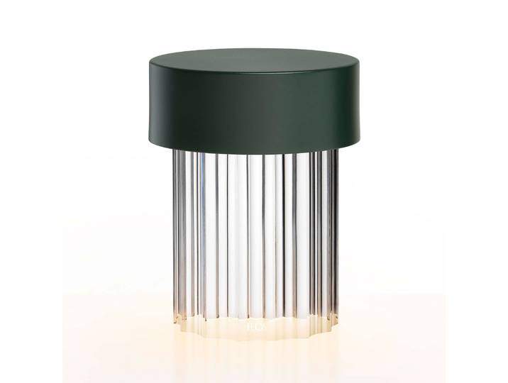 Lampe à poser Last Order Fluted Portable Matt Green - FLOS - Salon / séjour - Design - Verre