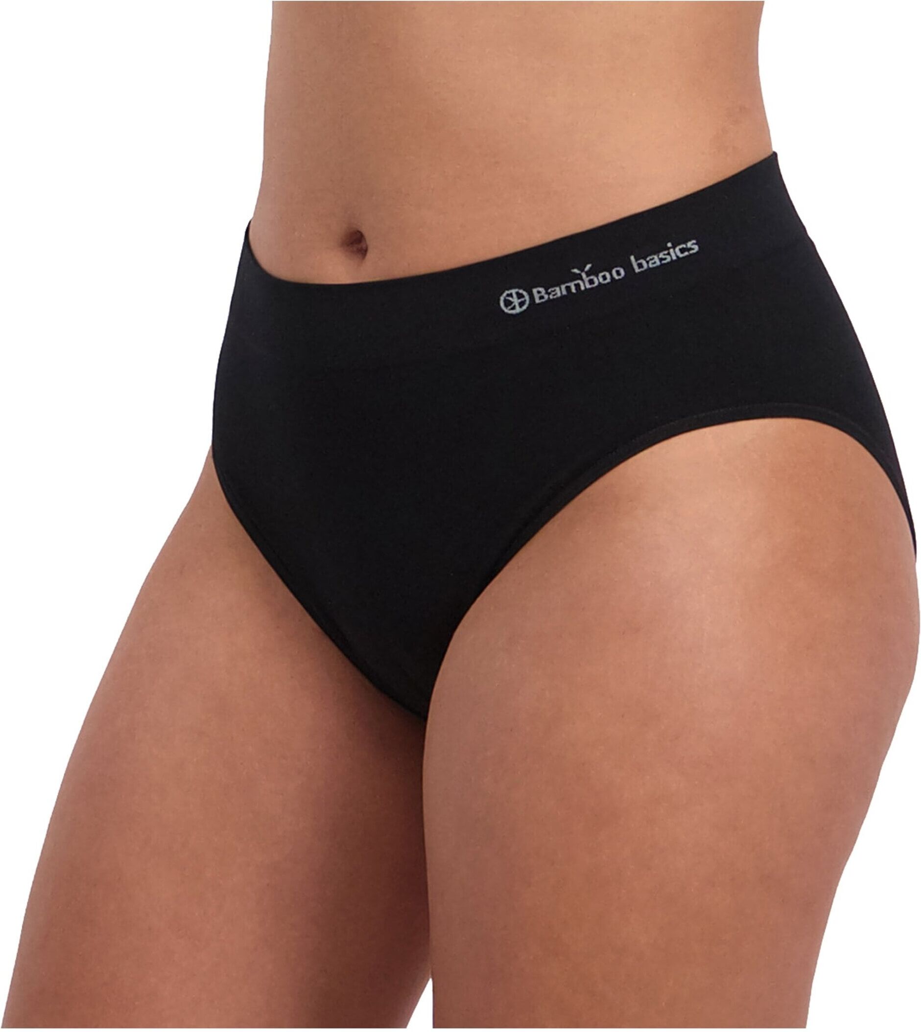 Slip BAMBOO BASICS "Slip BELLE 3er Pack", Damen, Gr. M, schwarz, Obermaterial: 80% Viskose CV. 13% Polyamid PA. 7% Elasthan EL., Unterhosen Slip
