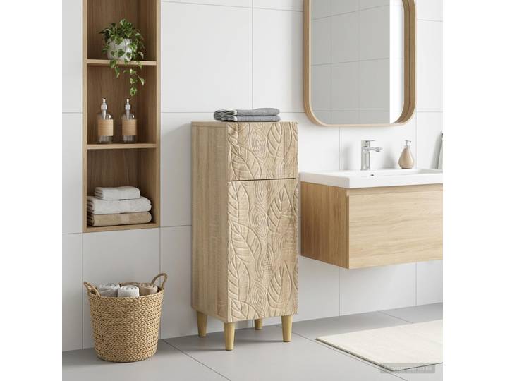 vidaXL Badezimmer Aufbewahrungsschrank DELFT Sonoma-Eiche