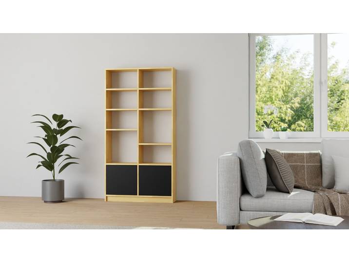 Stylishes Geschirrregal nach Maß Buche Natur geölt