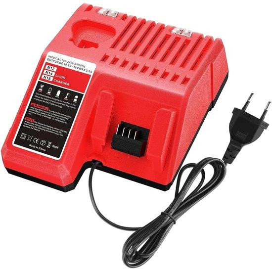 QUPERR Sneloplader voor M12 en M18 12V en 18V XC lithium-ion batterijen