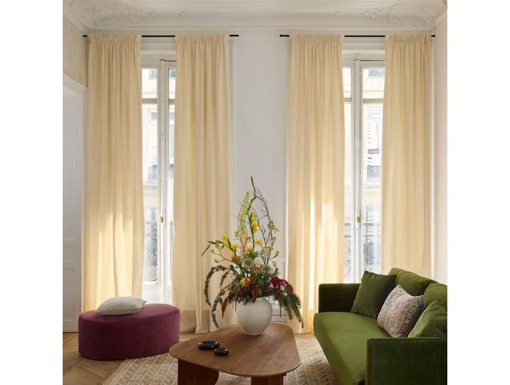 Rideau en polyester ecru 135x280 cm