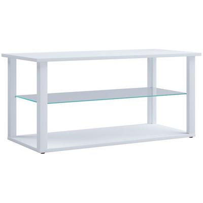 Holz Sofatisch Couchtisch Glas Tisch Wanilo L