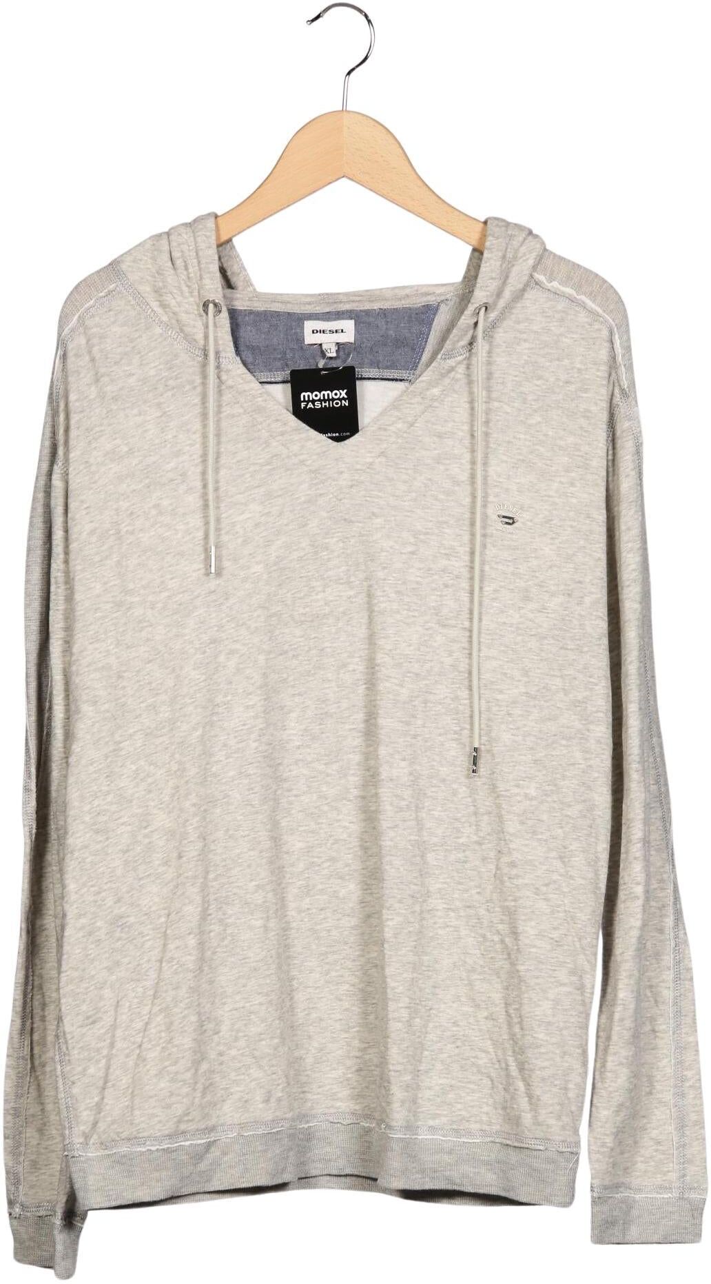 Diesel Herren Kapuzenpullover, Grau, Gr. XL, Baumwolle - Second Hand