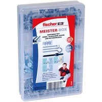 Meister-Box GK + Schrauben + Haken, Dübel hellgrau, 100-teilig, mit Setzwerkzeug