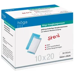 Höga-saugkompressen Steril 10x20 cm 30 St