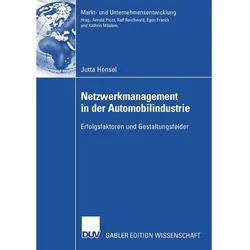 Netzwerkmanagement in der Automobilindustrie, Fachbücher von Jutta Hensel