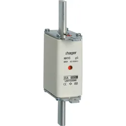 Hager LNH1035M6 Sicherung NH1c gG AC690V 35A Kombikennmelder Grifflasche spannungsführend