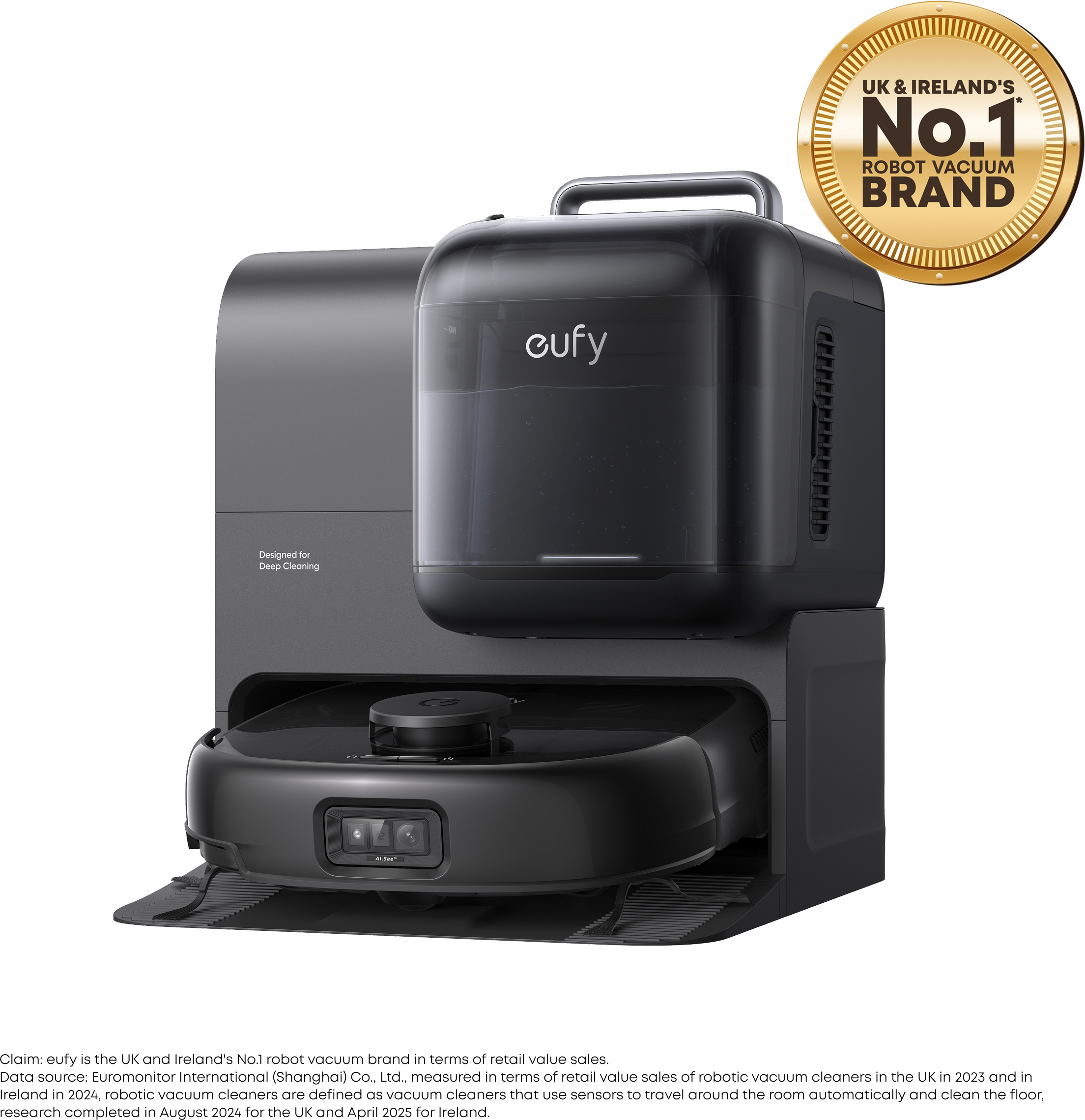 eufy Omni E28 Robot Vacuum & Mop with All-in-One Station and Portable Deep Cleaner E28