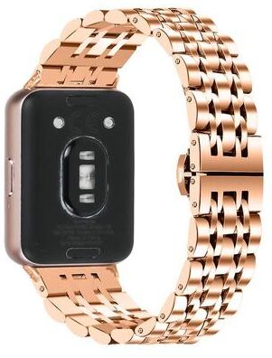 Everyday Crate Honor Watch X5 Stainless Steel Watch Band Seven Beads Butterfly Clasp Metal Replacement Strap rose Gold