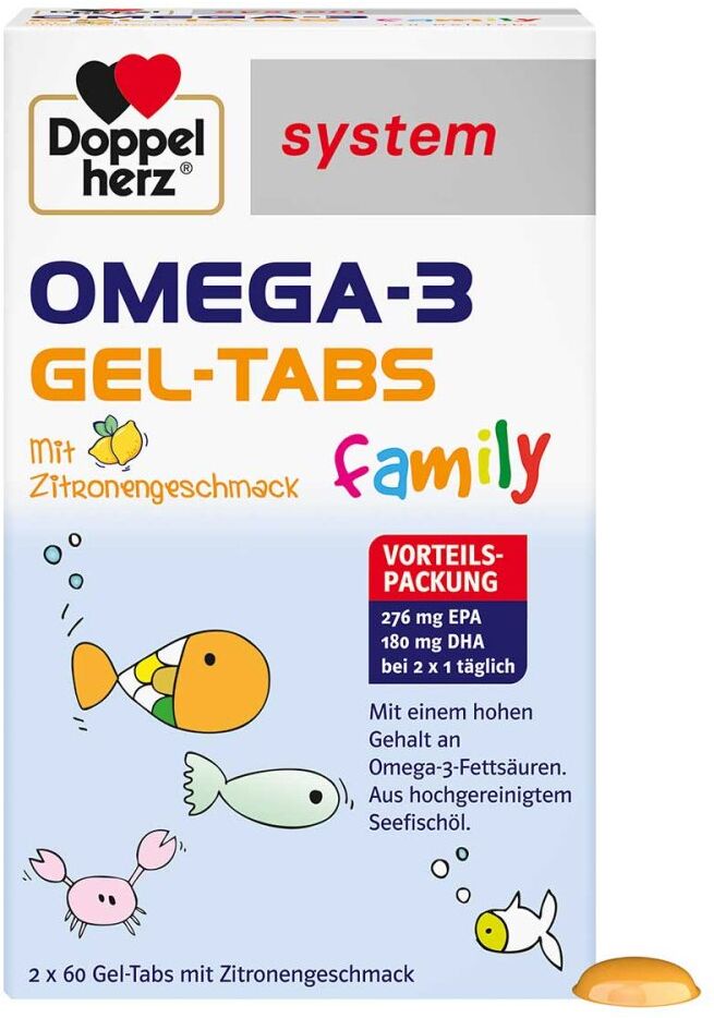 Doppelherz Omega-3 Gel-tabs Family 120stk