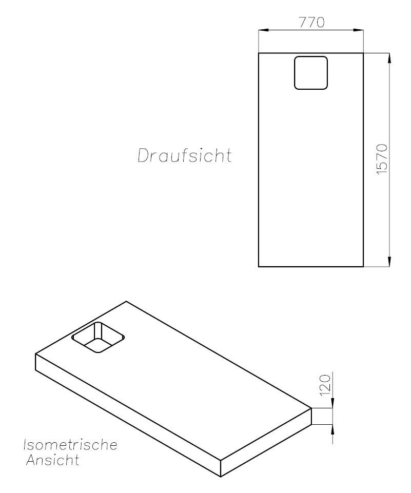 Neuesbad Wannenträger für Hüppe Easy Flat 160x80 SD 25933