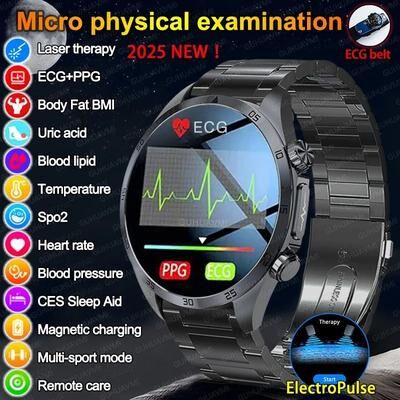 Uplifted Finds 2026 Pulse Elite ECG+PPG Smartwatch   Metabolic Health & Body Fat Tracker   Executive Uric Acid & Blood Lipid System tk29 ecg Band