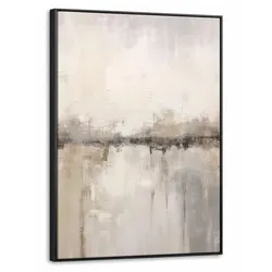 LEINWAND Bilder mit Rahmen - Moderne Kunst - Abstrakt - Beige - 70x100