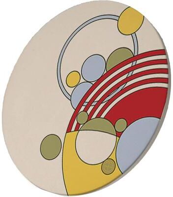 Thirstystone "Cabaret Dinnerware Pattern I on 8"" Round Stone Trivet"