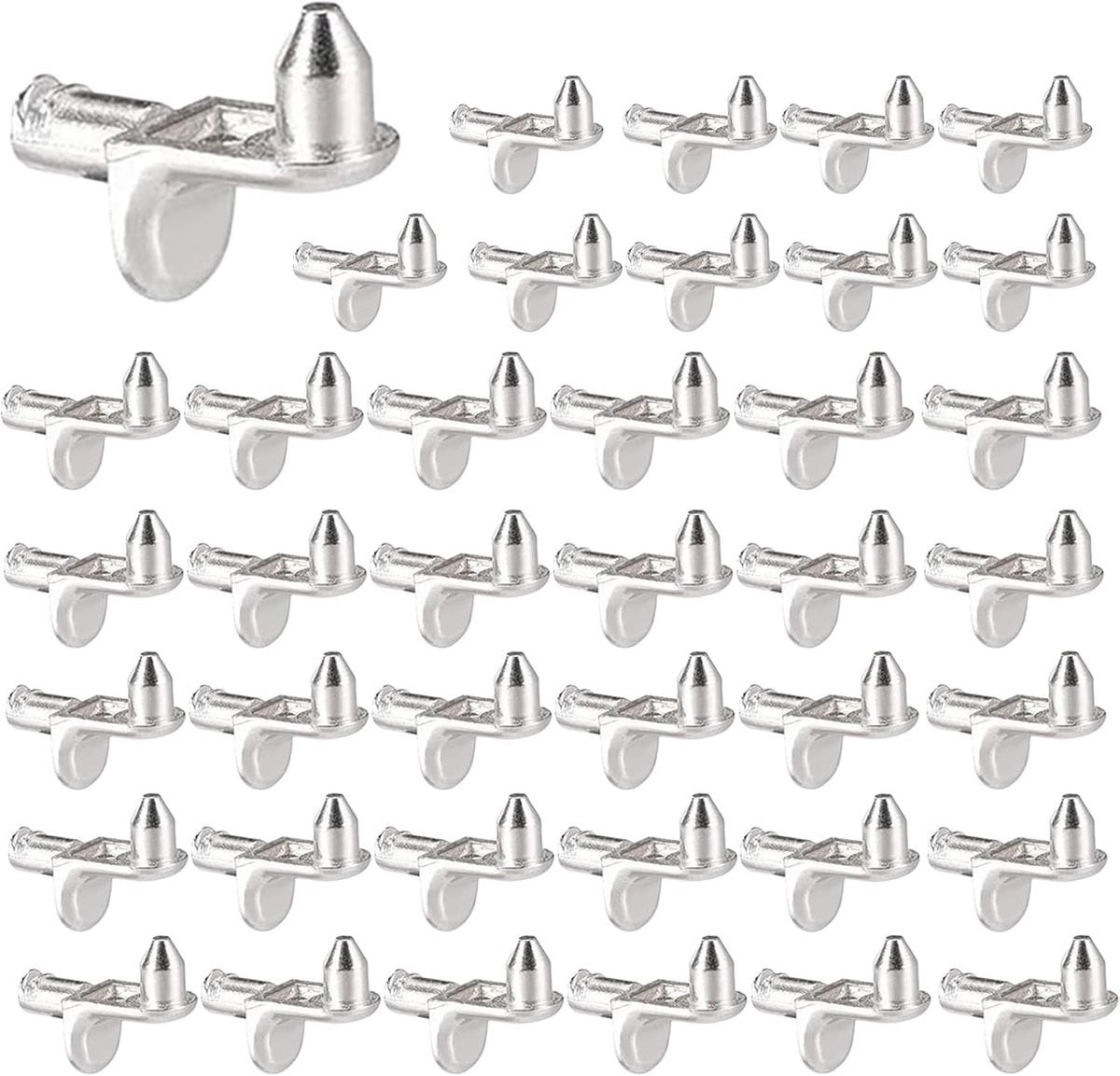 40 stuks L-vormige plankhouders van 5 mm voor meubels en kasten
