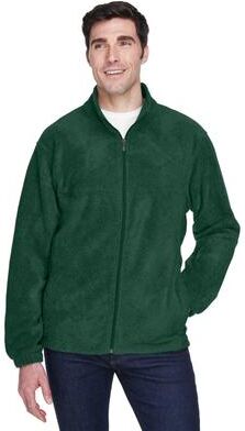 Harriton M990 Men's Full-Zip Fleece Jacket in Hunter size Large   Polyester