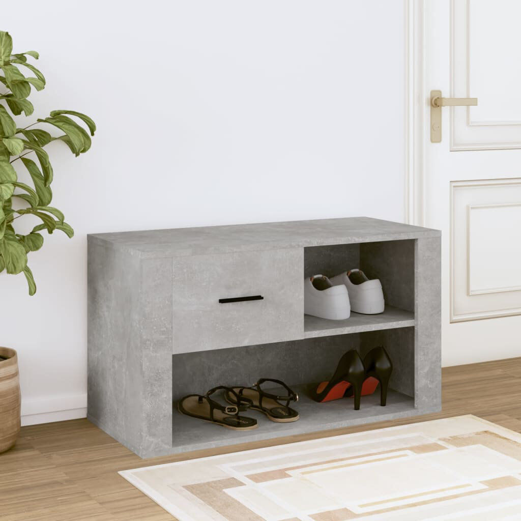 Metro 4 Pair Shoe Rack Concrete Grey 4
