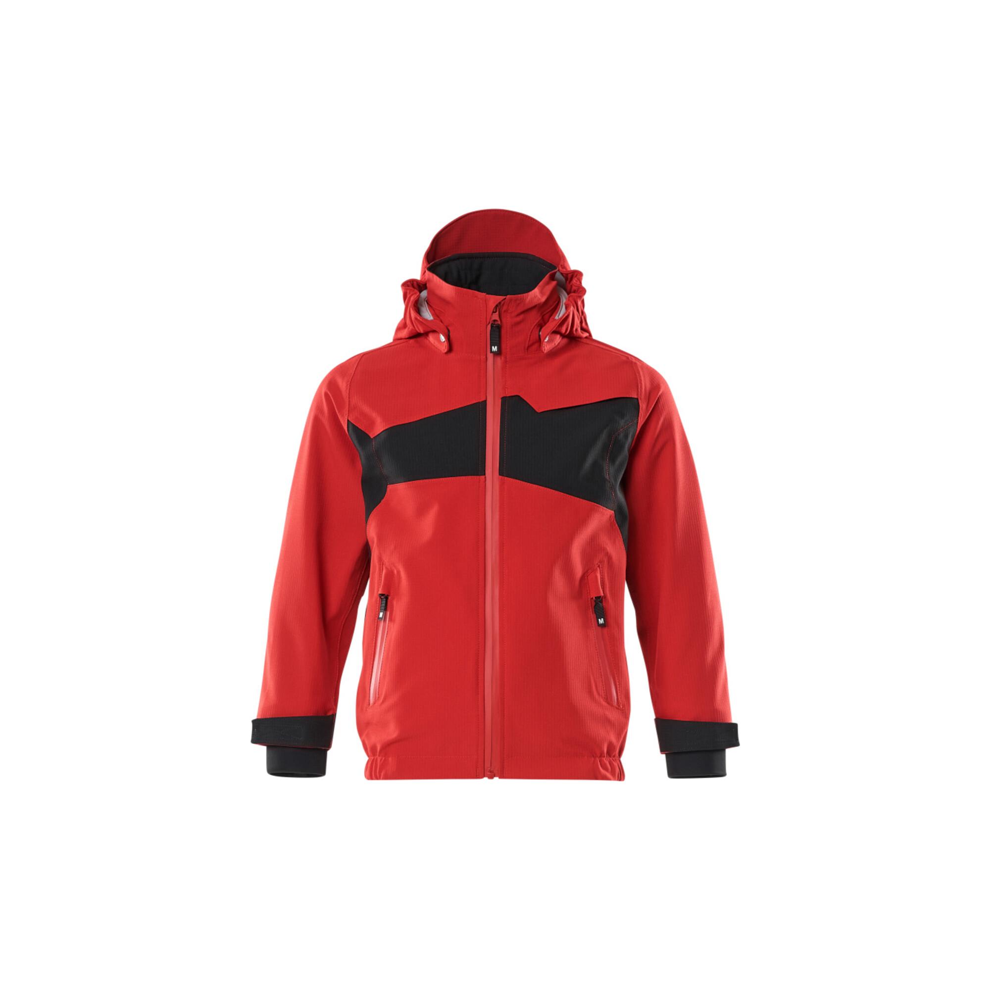 Mascot Hard Shell Jacke Kinder Größe 116 verkehrsrot schwarz geringes Gewicht (18901-249-20209-116)