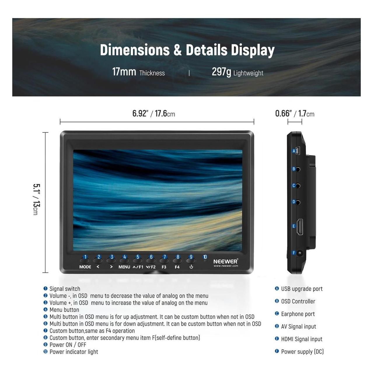 Neewer F100N (7", HD) (F100N)