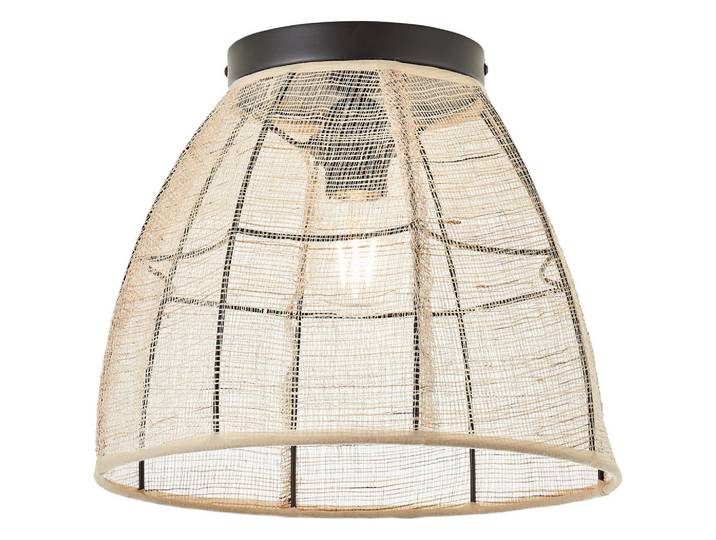 Brilliant Deckenleuchte Tanah, Naturfarben, Schwarz, Metall, 25 cm, CE, Lampen & Leuchten, Innenbeleuchtung, Deckenleuchten, Deckenleuchten