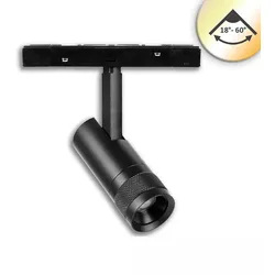 ISOLED LED Schienen-Strahler für für NV-Schienensystem TRACK48, 48V DC, 7W 1800-4000K (Tunable White), fokussierbar 18°-60° ISO-116271