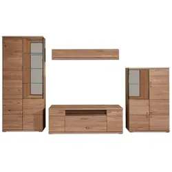 IDEAL Wohnen Wohnwand Brilon 4tlg. Holz Braun Eiche