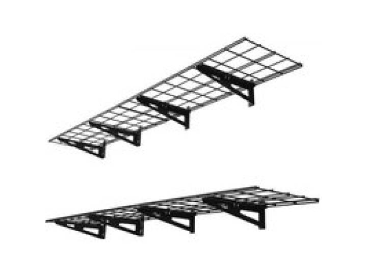 VEVOR Étagère Murale Garage 2 Niveaux Étagère Rangement Murale Garage 183x31,5x12,2 cm pour Garages, Buanderies, Ateliers, en Acier, Capacité de Charge 136 kg par Niveau, Charge Totale 272 kg, Noir