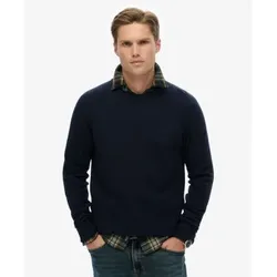 Superdry für Herren. M6110689A Marineblauer Pullover aus Wollmischung (XXL), Lässig, Wolle
