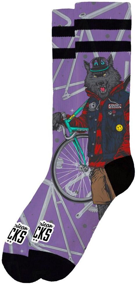 American Socks  - The Original Signature Cycling Wolf - L-XL - Chaussettes