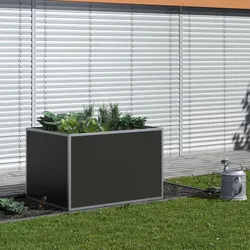 KGT Aluminium-Hochbeet "130",silber,1,21 x 0,91 x 0,77 m (L x B x H)