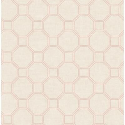 Seabrook Designs Adelie Lattice Geometric Unpasted Wallpaper