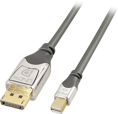 LINDY Mini-DisplayPort / DisplayPort Adapterkabel Mini DisplayPort Stecker, DisplayPort Stecker 0.50m Grau 36310 DisplayPort-Kabel