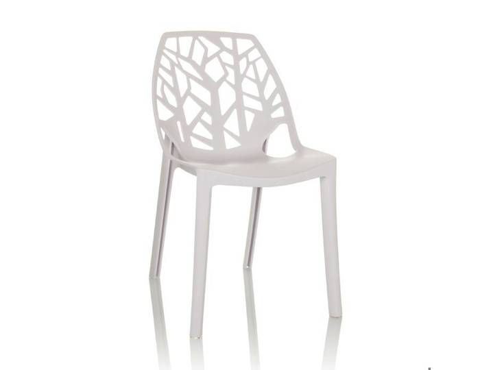 Chaise d'extérieur - hjh OFFICE - ARTIFO TRI - Blanc - Plastique