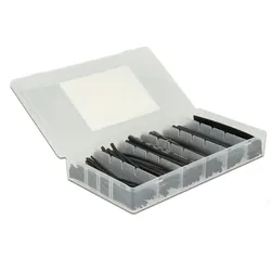 Delock Schrumpfschlauch Sortiment 100-teilige Box, schwarz