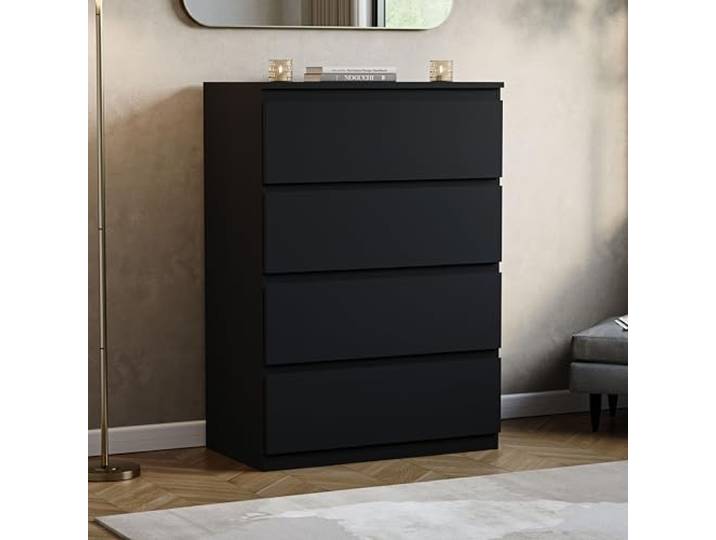 Vida Designs Denver Kommoden, 4 Schubladen, Schwarz