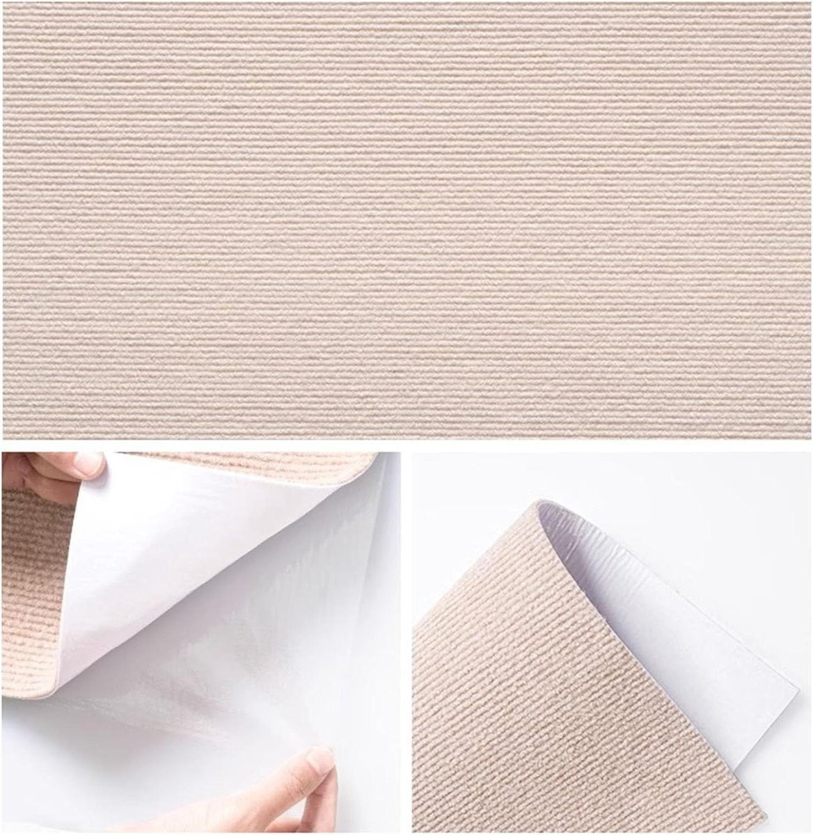 Zelfklevende Tapijttegels Antislip Vloerbedekking Matten - 15 Stuks - Beige