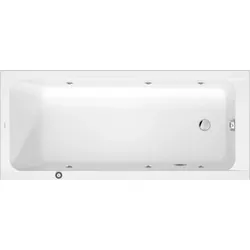Duravit D-Code Whirlwanne, 1750x750mm, 1 Rückenschräge, Jet Project, Rechteckig, Ablauf Fußende, Weiß hochglänzend, 760671000JP1000