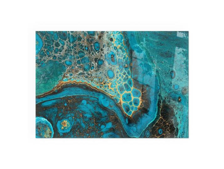 KAMINBODENPLATTE 100x70 cm - Abstraktes organisches Muster