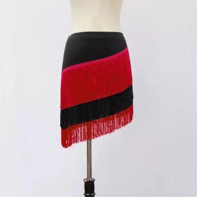 LightInthebox Samba Dancewear Women's Tassels Fringe Latin Dance Skirt Elastic Waist Modern Ballroom Salsa Samba Dancewearl Performance Costume